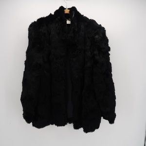 Somerset Furs Black Rabbit Fur Coat Jacket Size M